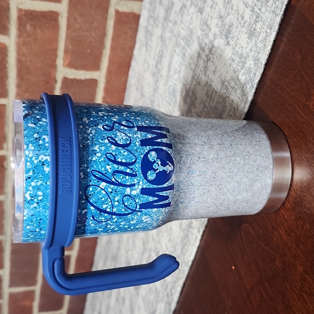 Random cups, colorful ones have a heavy duty magnet on them.